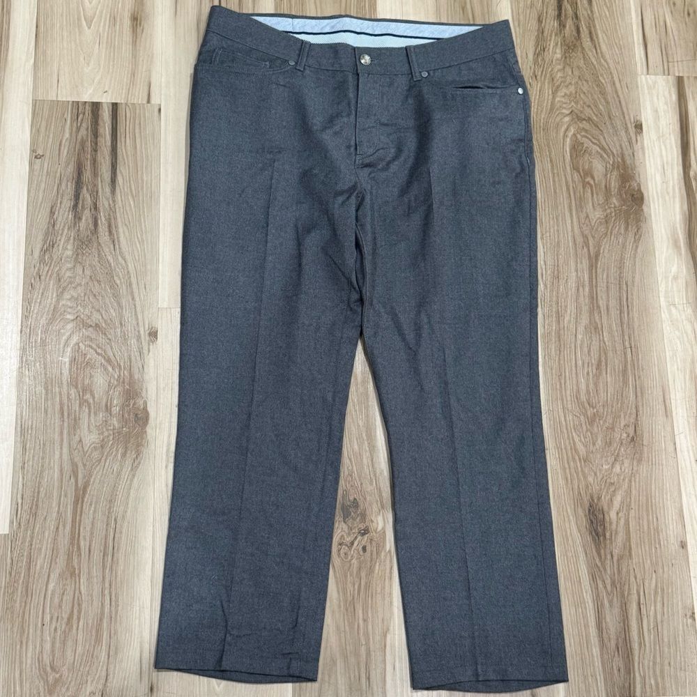 Peter Millar Grey Wool Trousers Slacks Pants Men’s 35